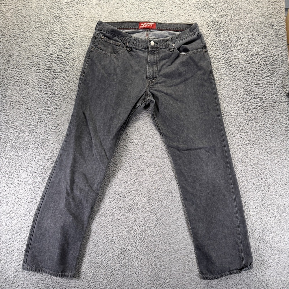 Vintage Arizona Jeans Mens 36x32 Black Cotton Denim Straight Leg Workwear Travel